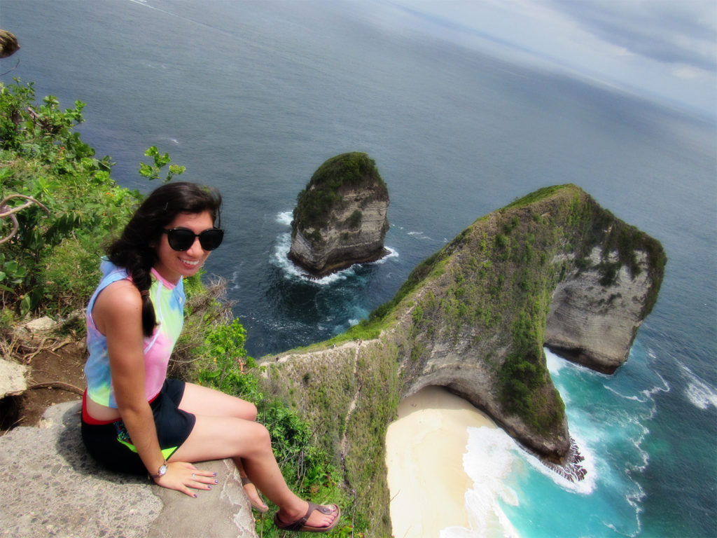 Top of Kelingking Beach in Nusa Penida, one of the places to visit in Southeast Asia.