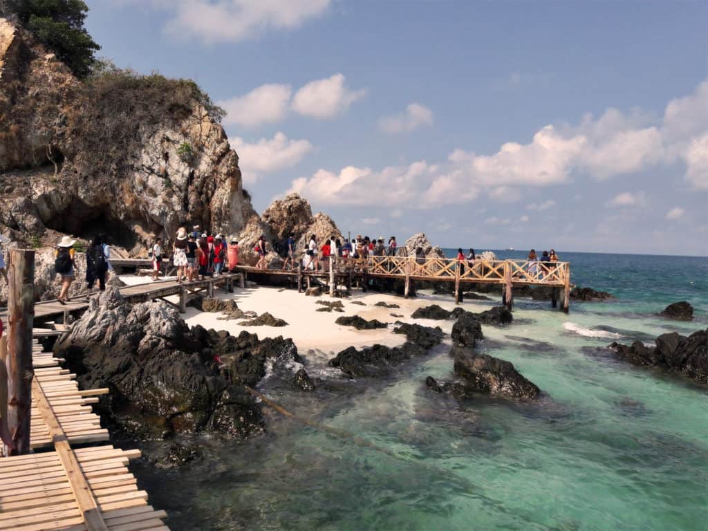 boardwalk on Koh Kham island near Pattaya