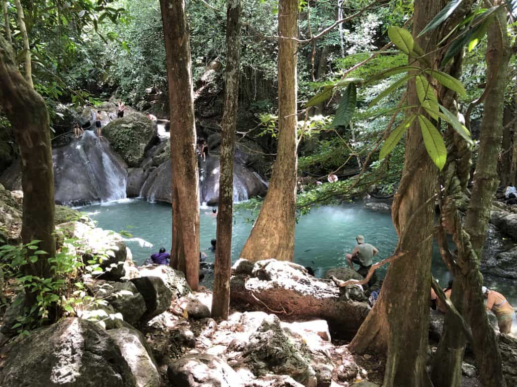 Erawan National Park waterfall places to visit in Southeast Asia