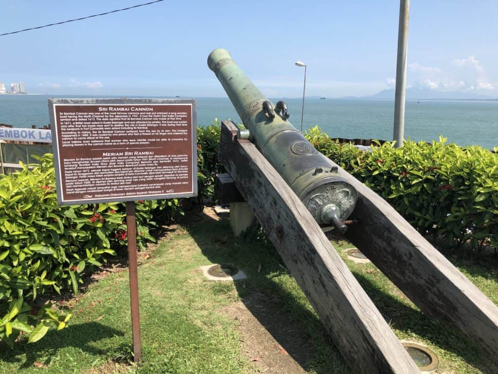 Sri Rambai cannon 3 days in georgetown penang Fort Cornwallis