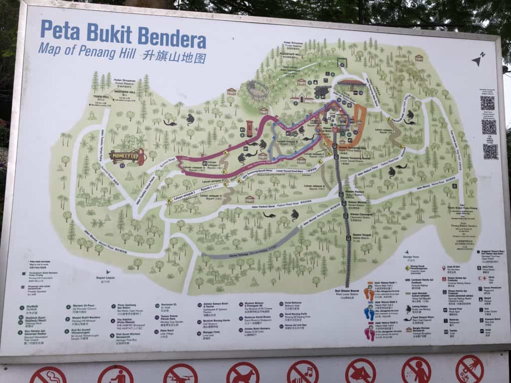 map of penang hill 2019