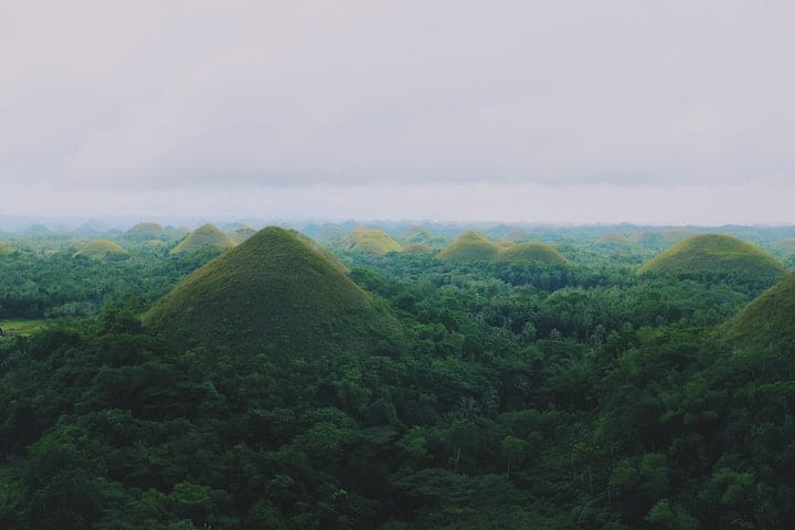 The Chocolate Hills in Bohol, one of the places to visit in Southeast Asia