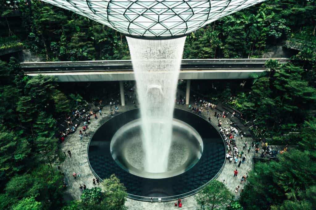 Changi airport Jewel waterfall
