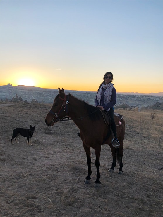 visiting Cappadocia in the winter, horseback riding tour in Red Valley