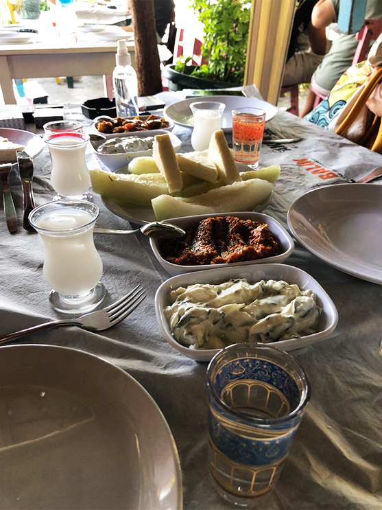 Turkish mezes and raki