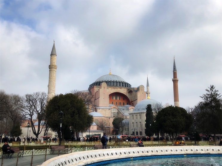 front of the Hagia Sophia Istanbul
