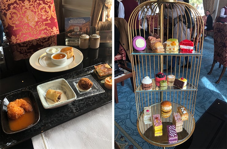 Ciragan Palace afternoon tea cakes and snacks in Istanbul